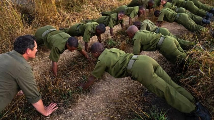 The Akashinga anti-poaching unit during training, Zimbabwe | Photo credit: IAPF