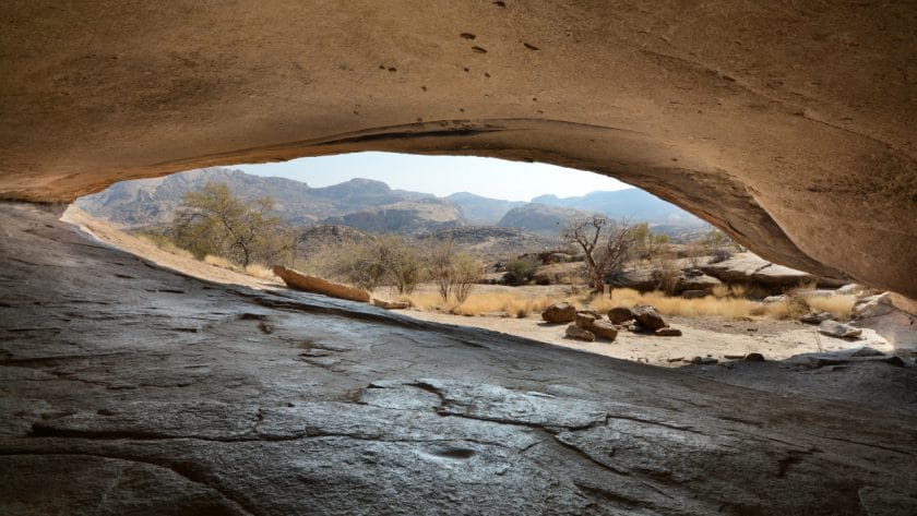 View from inside Philip’s Cave in Namibia.