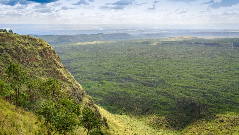 Menengai Crater in Kenya.