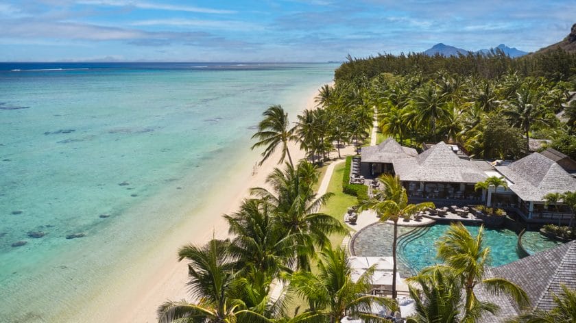 Aerial view of LUX* Le Morne in Mauritius | Photo credit: LUX* Le Morne