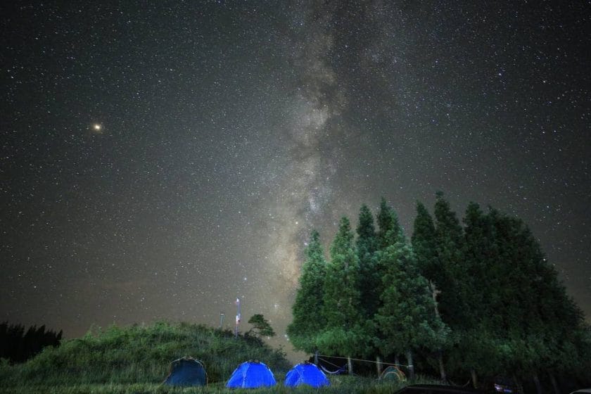 Camping underneath the stars