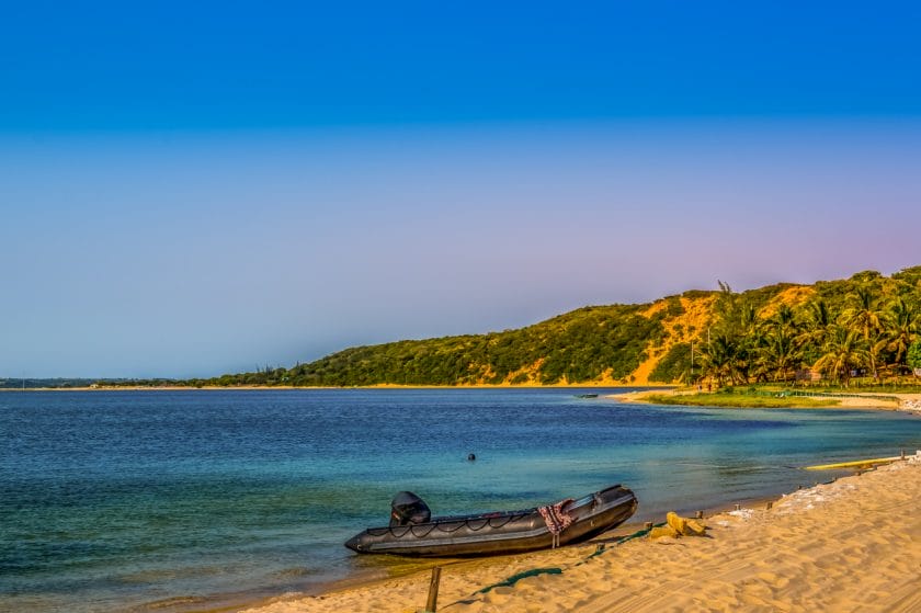 A pristine beach at Ponta do Ouro in Mozambique.