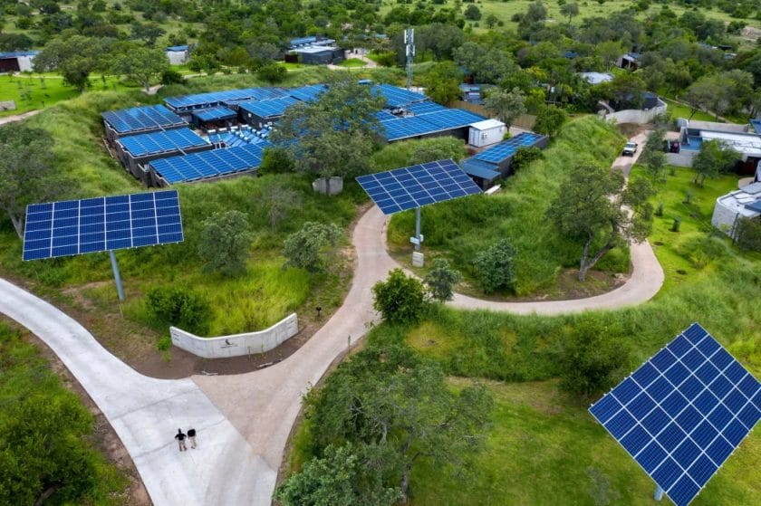 Cheetah Plains Lodge solar panels