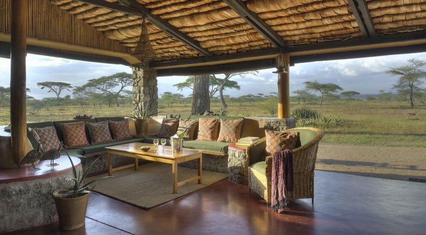 Lounge area at Ndutu Safari Lodge, Tanzania | Photo credit: Ndutu Safari Lodge