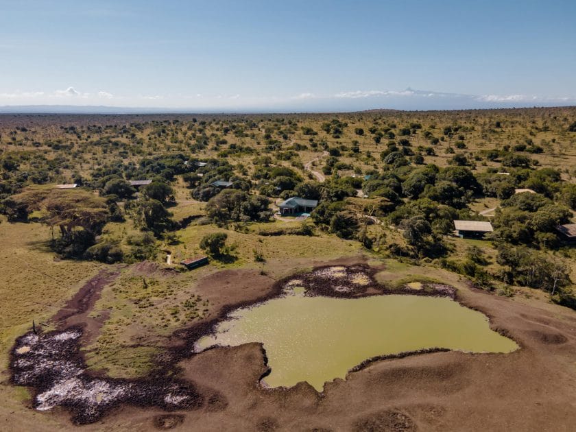 Aerial view of Porini Rhino Camp, Kenya | Photo credit: Porini Rhino Camp