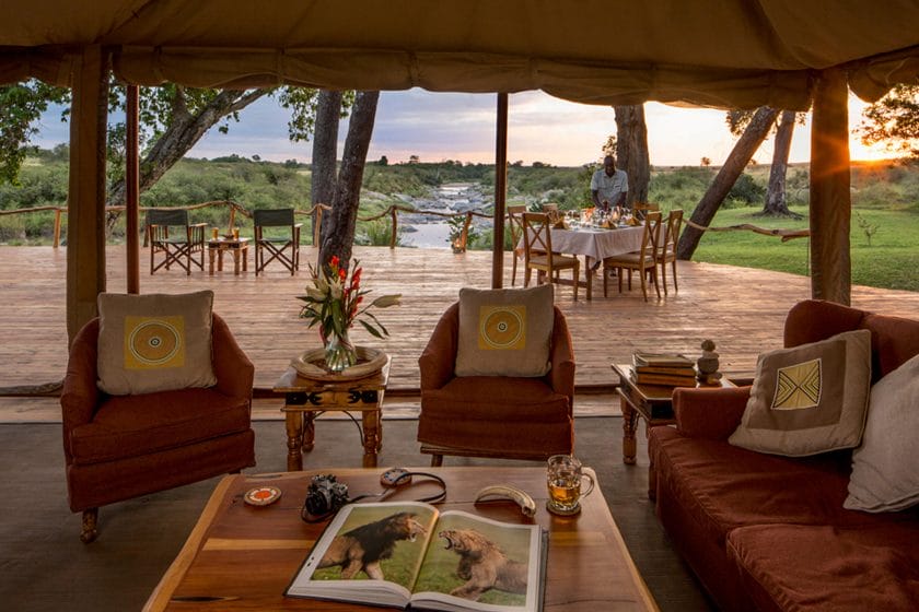 Lounge at Rekero Camp, Kenya | Photo credit: Rekero Camp
