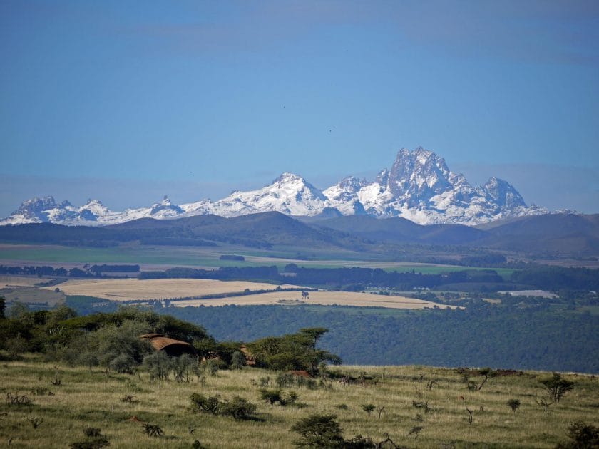 View of Mount Kenya, Kenya.
