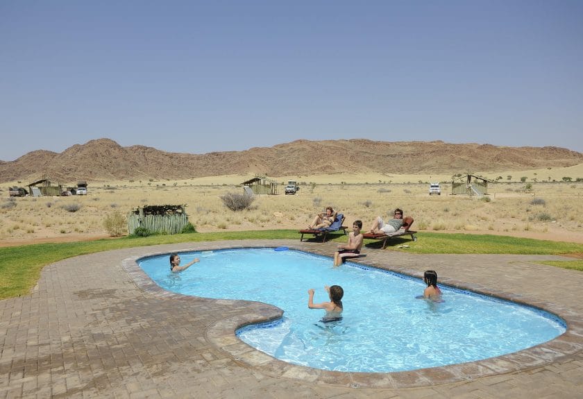 Pool at Sesriem Oasis, Namibia.