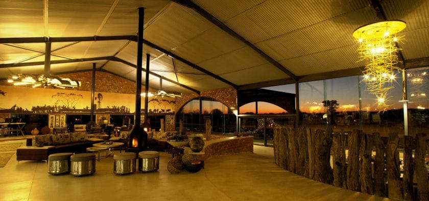Lounge area at Okonjima Plains Camp, Namibia | Photo credit: Okonjima Plains Camp